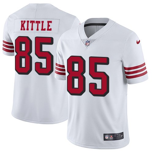 San Francisco 49ers Limited White Men George Kittle NFL Jersey #85 Rush Vapor Untouchable->youth nfl jersey->Youth Jersey